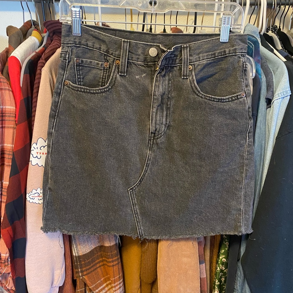 Levi Strauss Black Denim High Waist Pencil Skirt